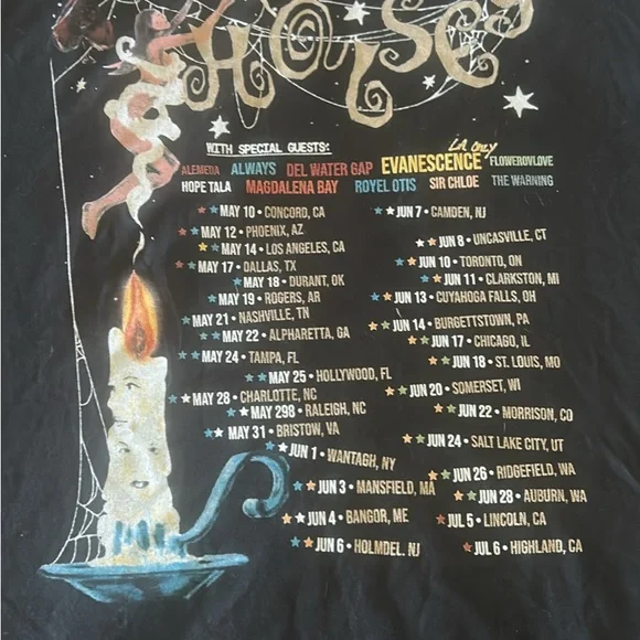 Halsey 2025 Concert Tour Unisex XL T-shirt - For My Last Trick - Picture 4 of 4